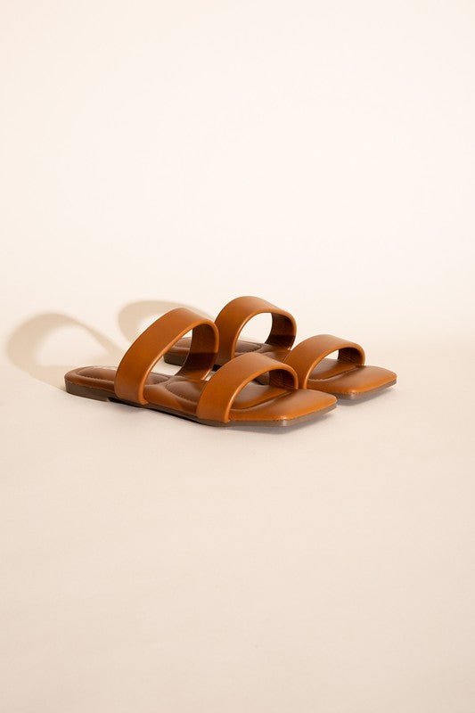 Double Strap Slides from Flat Slides collection you can buy now from Fashion And Icon online shop