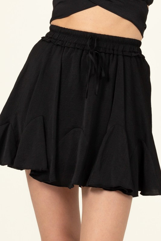 Drawstring Ruffle Mini Skirt from Mini Skirts collection you can buy now from Fashion And Icon online shop