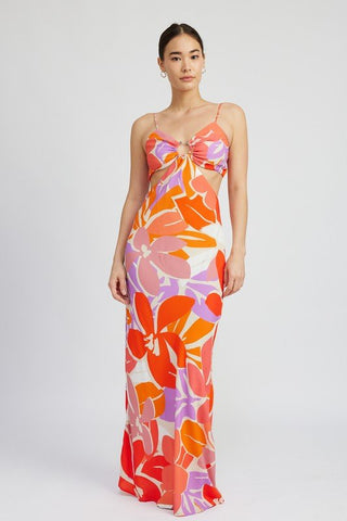Floral Cut Out Maxi Dress from Maxi Dresses collection you can buy now from Fashion And Icon online shop