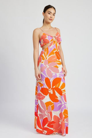 Floral Cut Out Maxi Dress from Maxi Dresses collection you can buy now from Fashion And Icon online shop