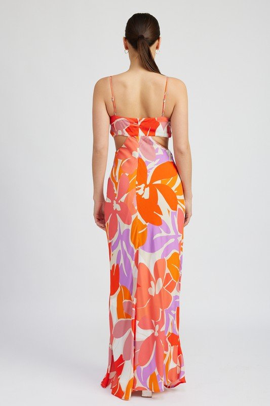 Floral Cut Out Maxi Dress from Maxi Dresses collection you can buy now from Fashion And Icon online shop
