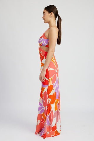 Floral Cut Out Maxi Dress from Maxi Dresses collection you can buy now from Fashion And Icon online shop