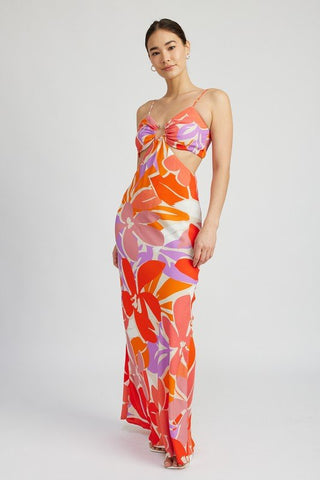 Floral Cut Out Maxi Dress from Maxi Dresses collection you can buy now from Fashion And Icon online shop