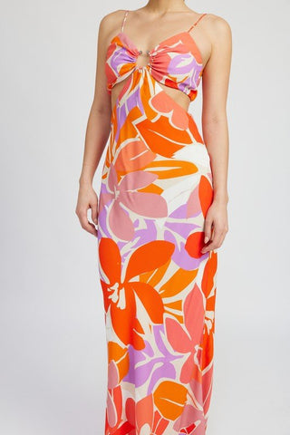 Floral Cut Out Maxi Dress from Maxi Dresses collection you can buy now from Fashion And Icon online shop