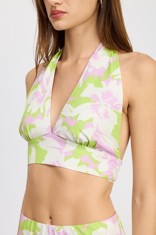 Floral Halter Neck Top from Crop Tops collection you can buy now from Fashion And Icon online shop