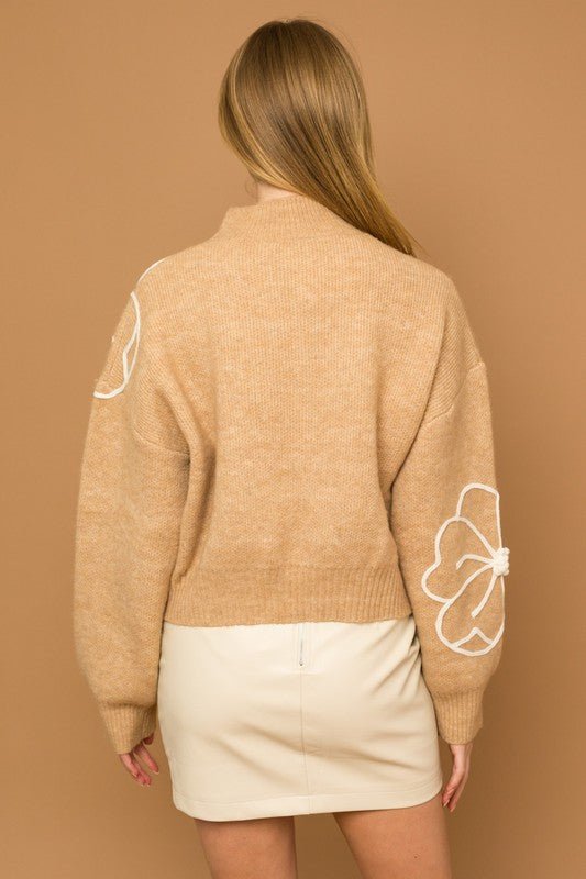 Flower Embroidery Sweater from Sweaters collection you can buy now from Fashion And Icon online shop