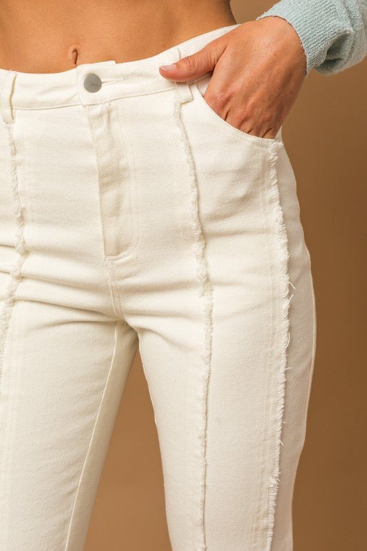Frayed Hem Flare Pants from Jeans collection you can buy now from Fashion And Icon online shop