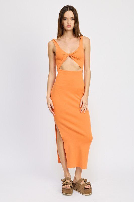 Front Knot Midi Dress from Midi Dresses collection you can buy now from Fashion And Icon online shop