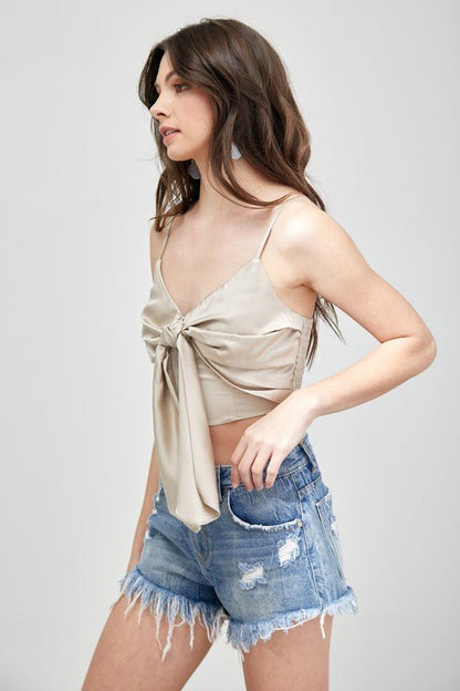 Front Tie Cami Crop Top from Crop Tops collection you can buy now from Fashion And Icon online shop