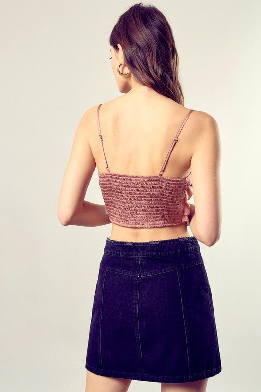 Front Tie Cami Crop Top from Crop Tops collection you can buy now from Fashion And Icon online shop