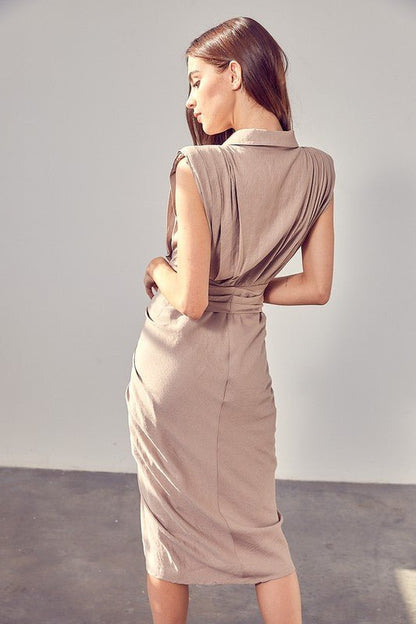 Front Tie Midi Dress from Midi Dresses collection you can buy now from Fashion And Icon online shop