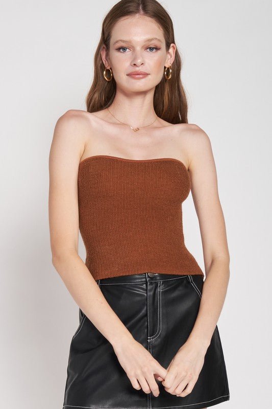 Fuzzy Tube Top from Tops collection you can buy now from Fashion And Icon online shop