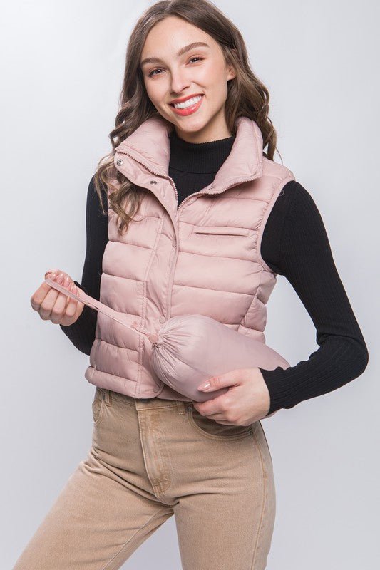 High Neck Puffer Vest from Vests collection you can buy now from Fashion And Icon online shop