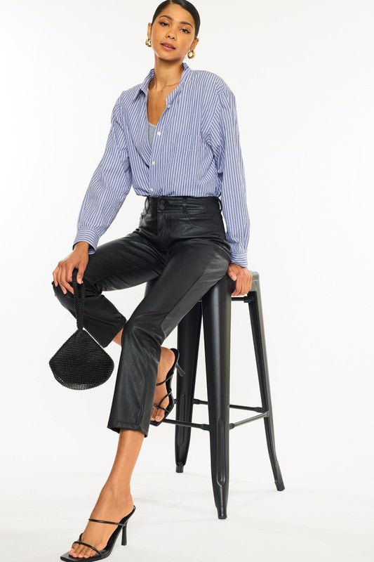 High Rise Vegan Leather Pants from Pants collection you can buy now from Fashion And Icon online shop