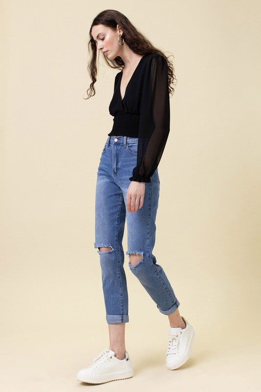 High Waisted Boyfriend Jeans from Jeans collection you can buy now from Fashion And Icon online shop