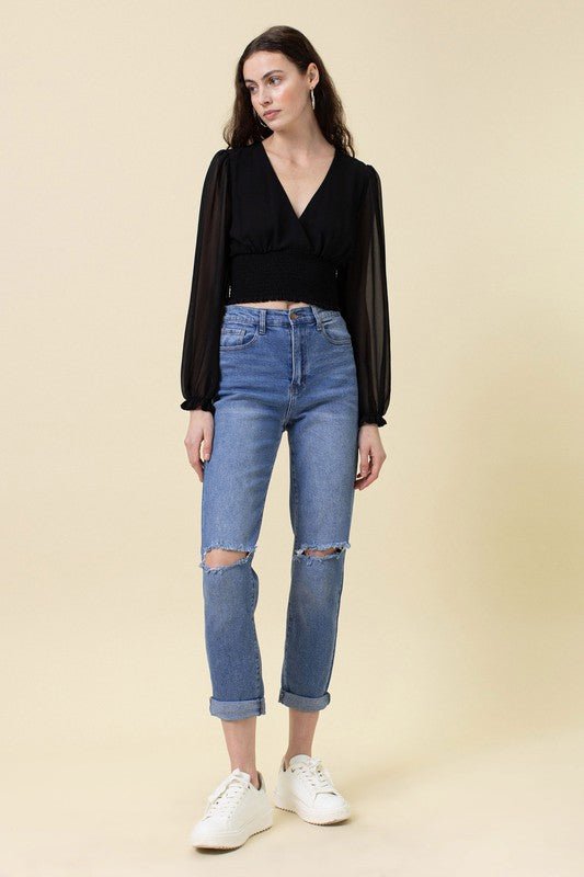 High Waisted Boyfriend Jeans from Jeans collection you can buy now from Fashion And Icon online shop