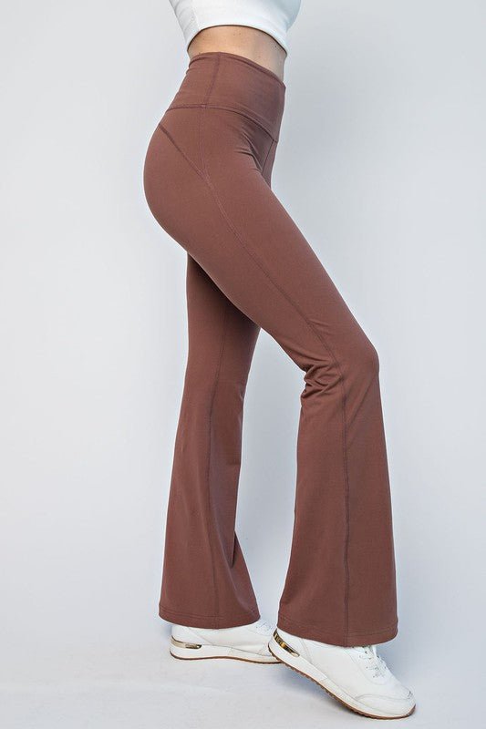 High Waisted Flare Leggings from Leggings collection you can buy now from Fashion And Icon online shop