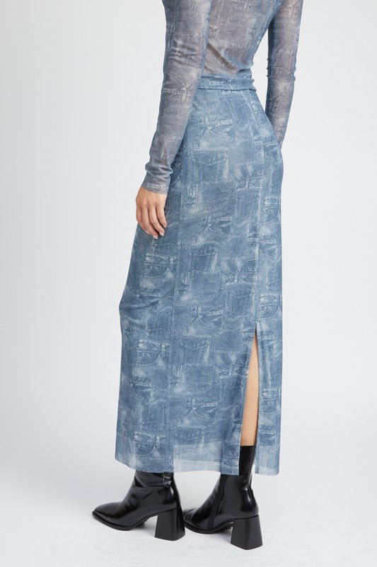 High Waisted Maxi Skirt With Slit from Maxi Skirts collection you can buy now from Fashion And Icon online shop