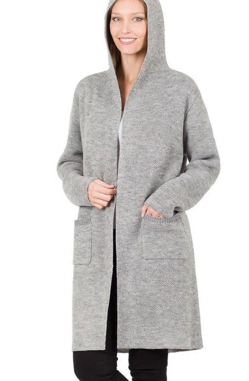 Hooded Open Front Cardigan from Cardigans collection you can buy now from Fashion And Icon online shop