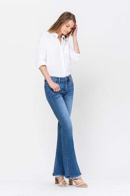 Kim Mid Rise Flare Jeans from Jeans collection you can buy now from Fashion And Icon online shop