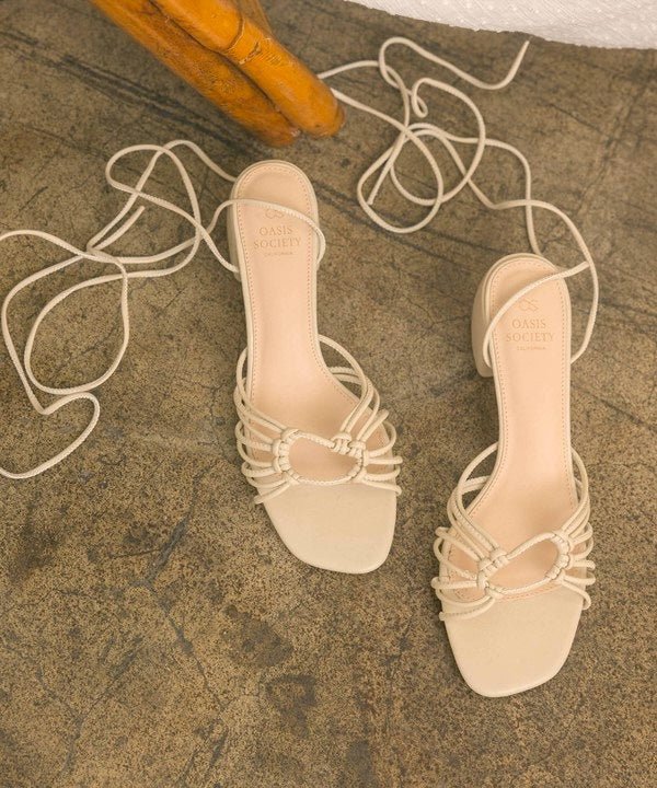 Knotted Lace Up Heel Sandals from Sandals collection you can buy now from Fashion And Icon online shop