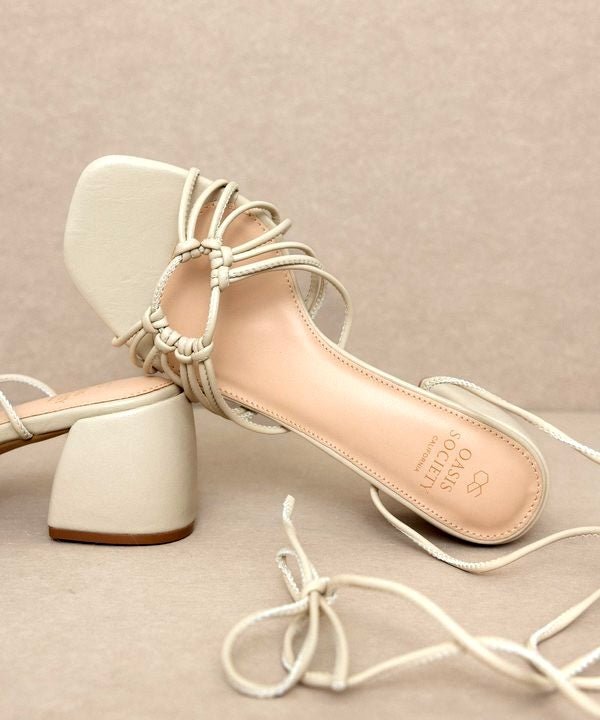 Knotted Lace Up Heel Sandals from Sandals collection you can buy now from Fashion And Icon online shop