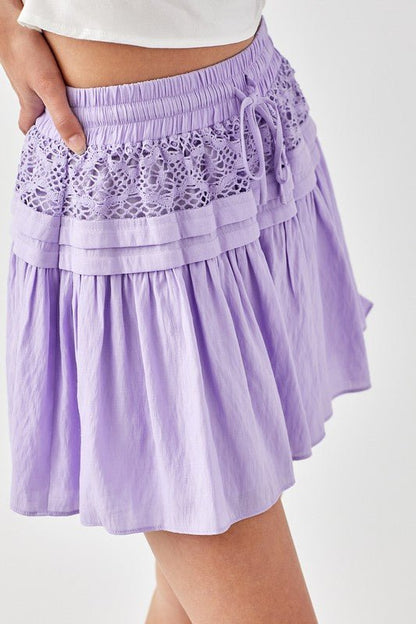 Lace Trim Skirt from Mini Skirts collection you can buy now from Fashion And Icon online shop