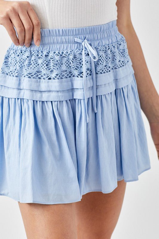 Lace Trim Skirt from Mini Skirts collection you can buy now from Fashion And Icon online shop
