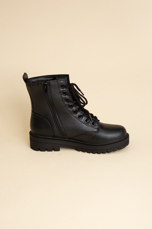 Lace Up Combat Boots from Booties collection you can buy now from Fashion And Icon online shop