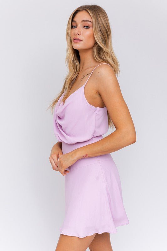 Lavender Sleeveless Mini Dress from Mini Dresses collection you can buy now from Fashion And Icon online shop