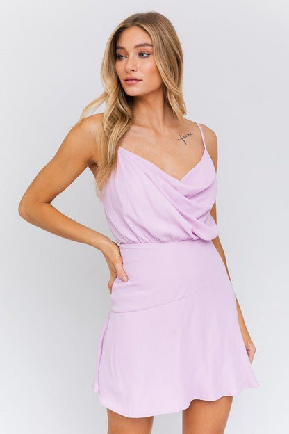 Lavender Sleeveless Mini Dress from Mini Dresses collection you can buy now from Fashion And Icon online shop