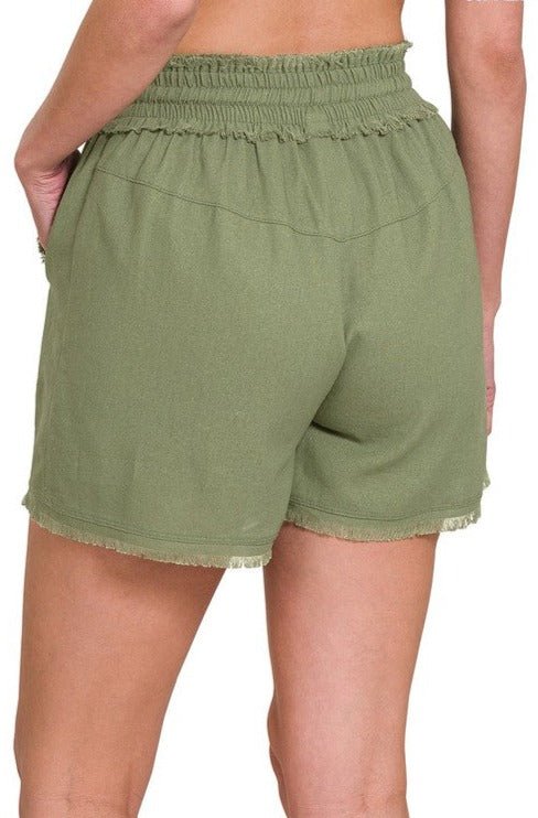 Linen Drawstring Shorts from Shorts collection you can buy now from Fashion And Icon online shop