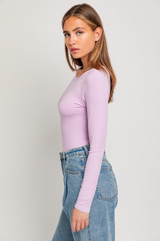 Long Sleeve Ribbed Bodysuit from Bodysuits collection you can buy now from Fashion And Icon online shop
