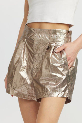 Metallic Shorts from collection you can buy now from Fashion And Icon online shop