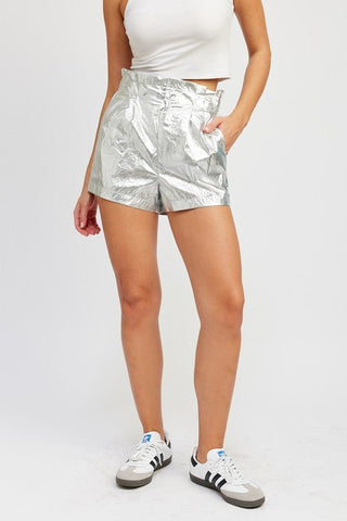 Metallic Shorts from collection you can buy now from Fashion And Icon online shop