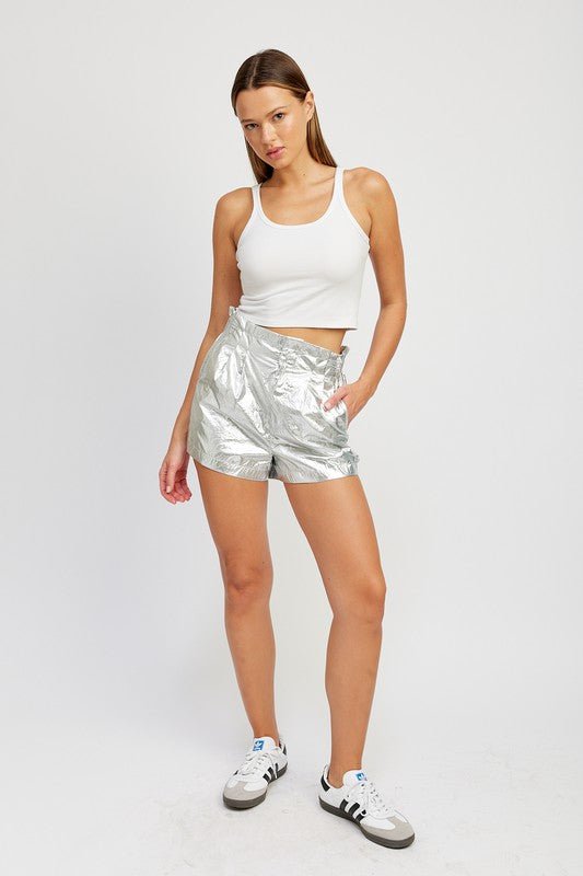 Metallic Shorts from collection you can buy now from Fashion And Icon online shop
