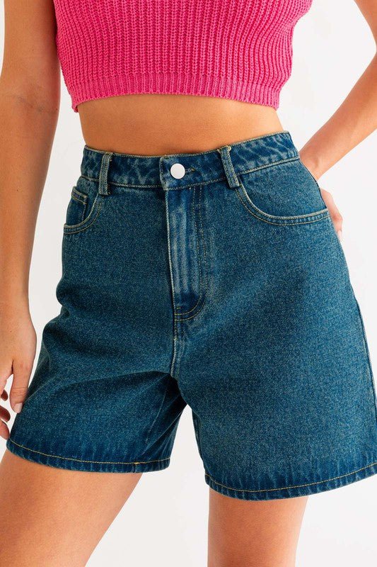 Mid Length Denim Shorts from Denim Shorts collection you can buy now from Fashion And Icon online shop