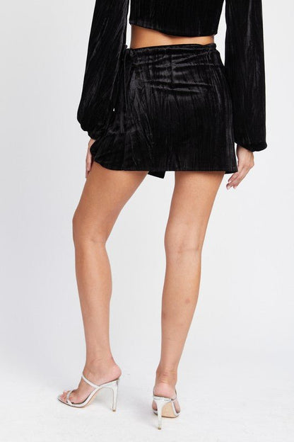 Mini Velvet Skirt from Mini Skirts collection you can buy now from Fashion And Icon online shop