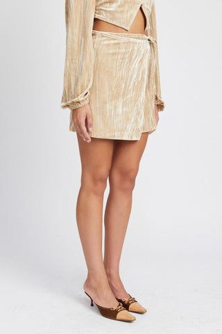 Mini Velvet Skirt from Mini Skirts collection you can buy now from Fashion And Icon online shop