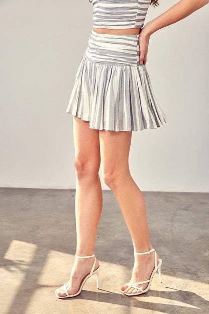 Multi Stripe Print Skort from Skorts collection you can buy now from Fashion And Icon online shop