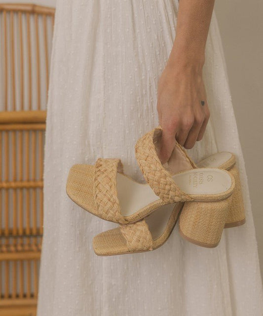 Oasis Society Kayla - Raffia Sandal Heel from collection you can buy now from Fashion And Icon online shop