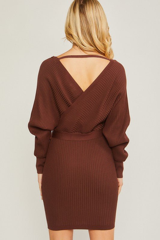 Off Shoulder Knit Dress from Mini Dresses collection you can buy now from Fashion And Icon online shop