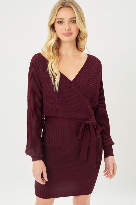 Off Shoulder Knit Dress from Mini Dresses collection you can buy now from Fashion And Icon online shop