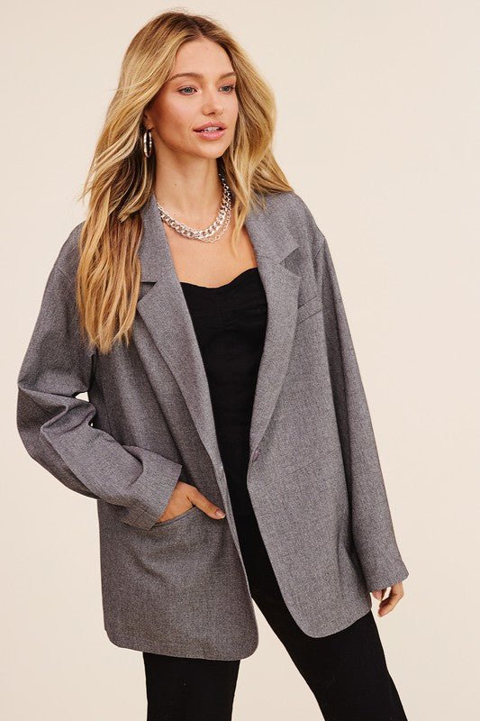 One Button Oversized Blazer from Blazers collection you can buy now from Fashion And Icon online shop