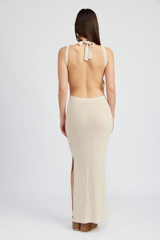 Open Back Halter Dress from Maxi Dresses collection you can buy now from Fashion And Icon online shop