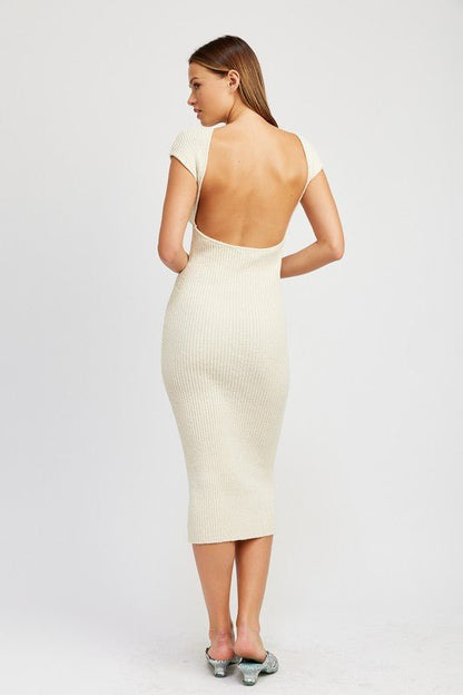 Open Back Midi Dress from Midi Dresses collection you can buy now from Fashion And Icon online shop