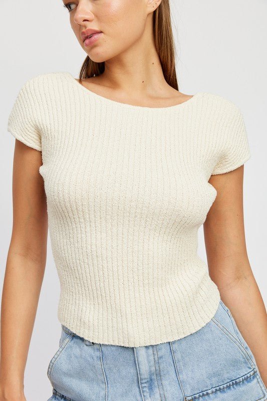 Open Back Top from Knit Tops collection you can buy now from Fashion And Icon online shop
