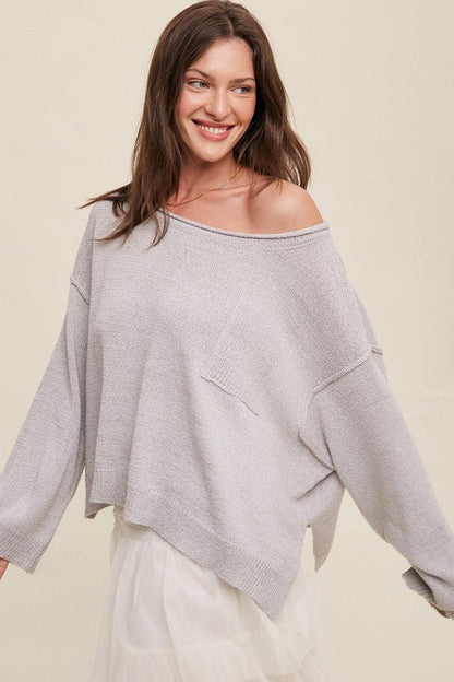 Oversized Crop Knit Sweater from Knit Sweater collection you can buy now from Fashion And Icon online shop