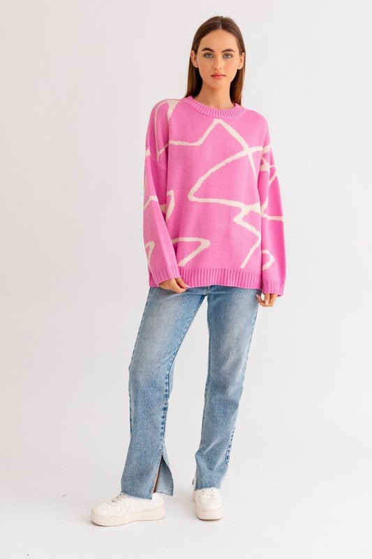 Oversized Printed Sweater from Sweaters collection you can buy now from Fashion And Icon online shop