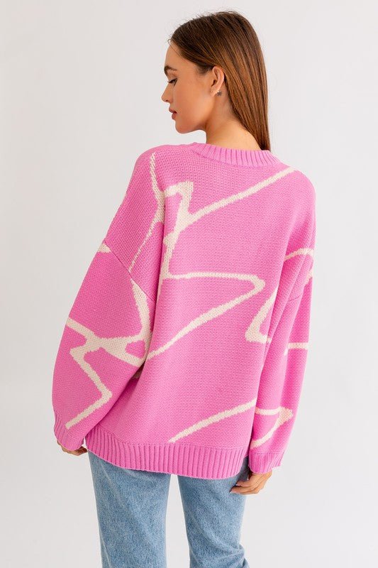 Oversized Printed Sweater from Sweaters collection you can buy now from Fashion And Icon online shop